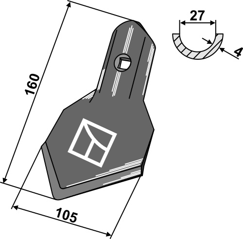 Redlica standardowa K45 105mm geeignet für: Kongskilde - Części do grubera