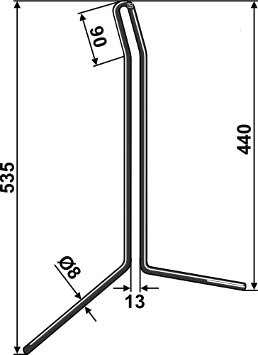 Muelle de rastra Ø8mm geeignet für: Rabe Muelles de rastra para sembradoras
