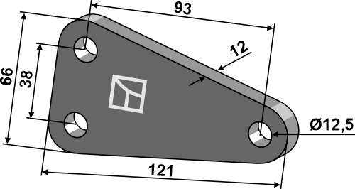 Placa de fijación geeignet für: Maschio / Gaspardo