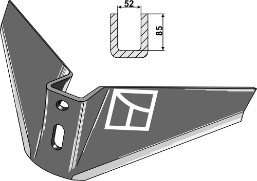Lemiesz skrzydełkowy 510mm geeignet für: Kongskilde - Części do grubera