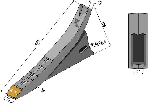 Punta - Carburo de tungsteno geeignet für: Maschio / Gaspardo