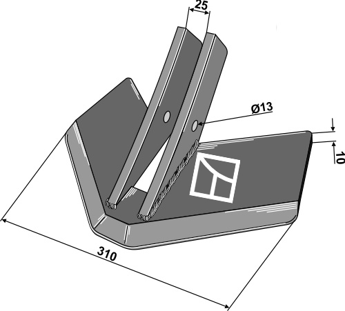 Reja Aletas 310mm geeignet für: Maschio / Gaspardo