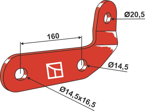 Uchwyt prawy - Delta Flex geeignet für: Kongskilde - Części do grubera