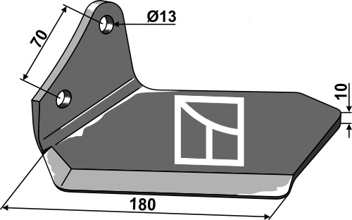 Lemiesz skrzydełkowy - lewy - Delta Flex geeignet für: Kongskilde - Części do grubera