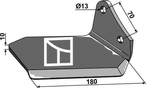 Lemiesz skrzydełkowy - prawy - Delta Flex geeignet für: Kongskilde - Części do grubera