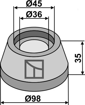 Innen-und außenflansch Ø98