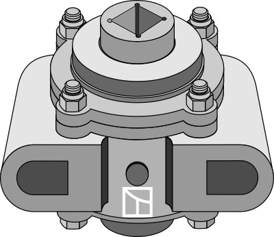 Lejehus kpl, uden flange