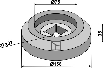 Flansch Ø158 außen