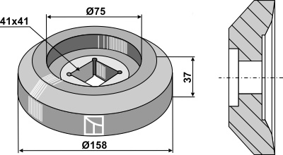 Flansch Ø158 außen