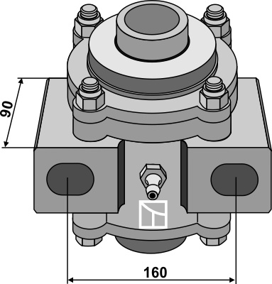 Lejehus kpl, uden flange