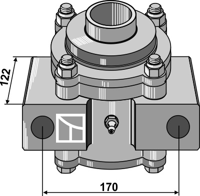Lejehus kpl, uden flange
