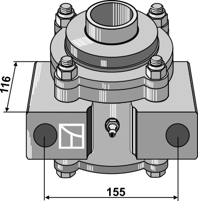 Lejehus kpl, uden flange