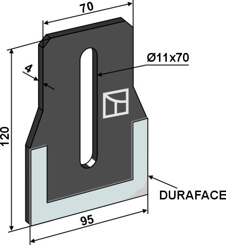 Skrobak metalowy do wału Packera - DURAFACE geeignet für: Maschio / Gaspardo skrobaki metalowe