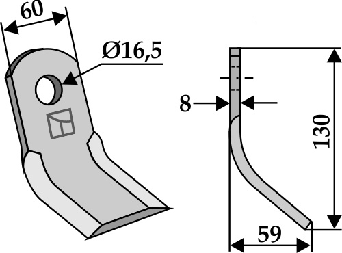 Y-blade 130x60mm geeignet für: Agricom Pruning hammers, pruning hammer PTA