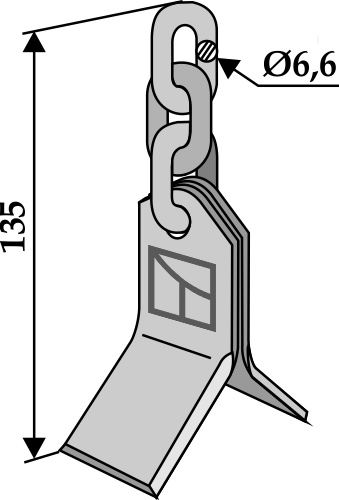 Y-blade 3 link-chain (RK 2 1/2 B) geeignet für: Bomford Y-blades, pruning hammers