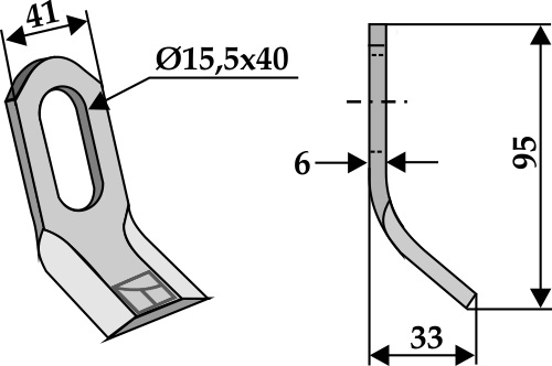 Y-blade 95x41mm geeignet für: Bomford Y-blades, pruning hammers