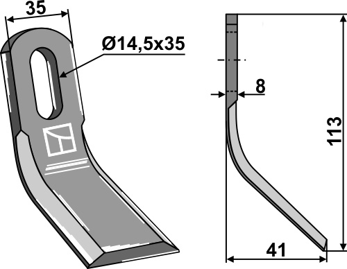 Y-blade 113x35mm geeignet für: Bomford Y-blades, pruning hammers
