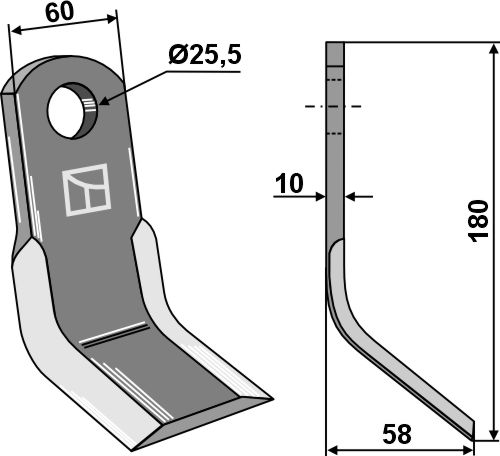 Y-blade 180x60mm geeignet für: Breviglieri / Breviagri Y-blades, straight blades, pruning hammers