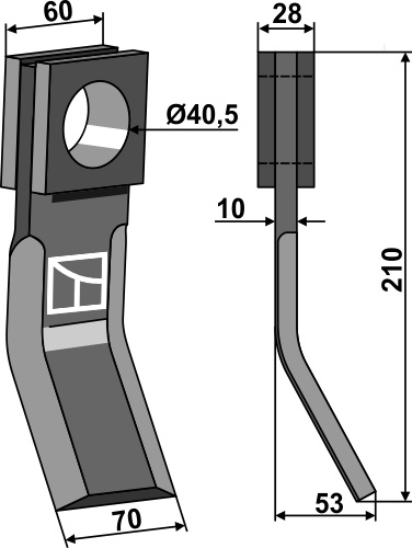 Flail 210x60mm geeignet für: Herder Flails, Y-blades, pruning hammers, pruning hammer PTA
