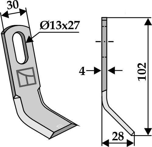 Y-blade 102x30mm geeignet für: Peruzzo Pruning hammers, Y-blades, scarifier blades,