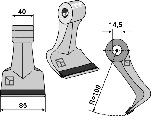 Pruning hammer 85x40mm - PTA geeignet für: Orsi Pruning hammers, pruning hammer PTA, Y-blades, twisted blades