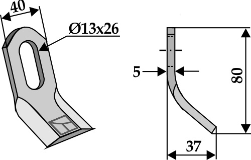 Y-blade 80x40mm geeignet für: Breviglieri / Breviagri Y-blades, straight blades, pruning hammers
