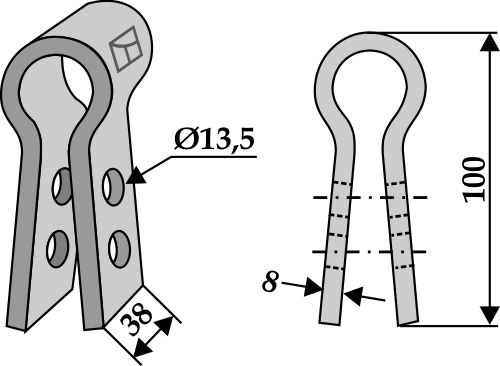 Holder geeignet für: Gyro  Flail assembled with holder, bush and blade, blades, holders