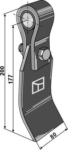 Slagle m. holder, bøsning og kniv geeignet für: Kuhn Y-knive, L-knive. knive, hammerslagler, hammerslagler PTA