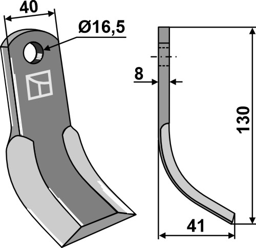 Y-blade 130x40mm geeignet für: Orsi Pruning hammers, pruning hammer PTA, Y-blades, twisted blades