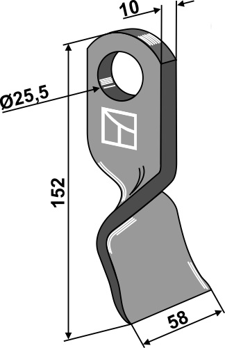 Twisted blade 152x58mm geeignet für: Orsi Pruning hammers, pruning hammer PTA, Y-blades, twisted blades