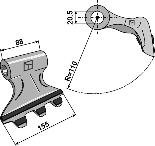 Pruning hammer 155x88mm - PTA geeignet für: Willibald Pruning hammers, pruning hammer PTA, Y-blades