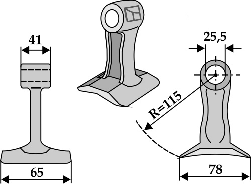 Pruning hammer 65x41mm geeignet für: Orsi Pruning hammers, pruning hammer PTA, Y-blades, twisted blades