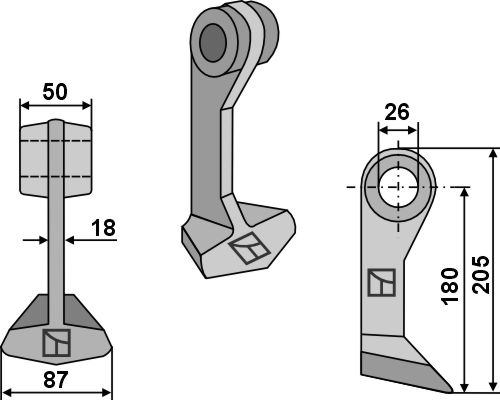Pruning hammer 87x51mm geeignet für: Breviglieri / Breviagri Y-blades, straight blades, pruning hammers