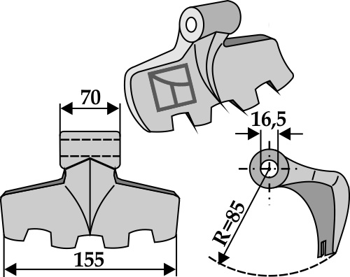 Pruning hammer 155x70mm geeignet für: HMF FREI Y-blades, pruning hammers, pruning hammers PTA