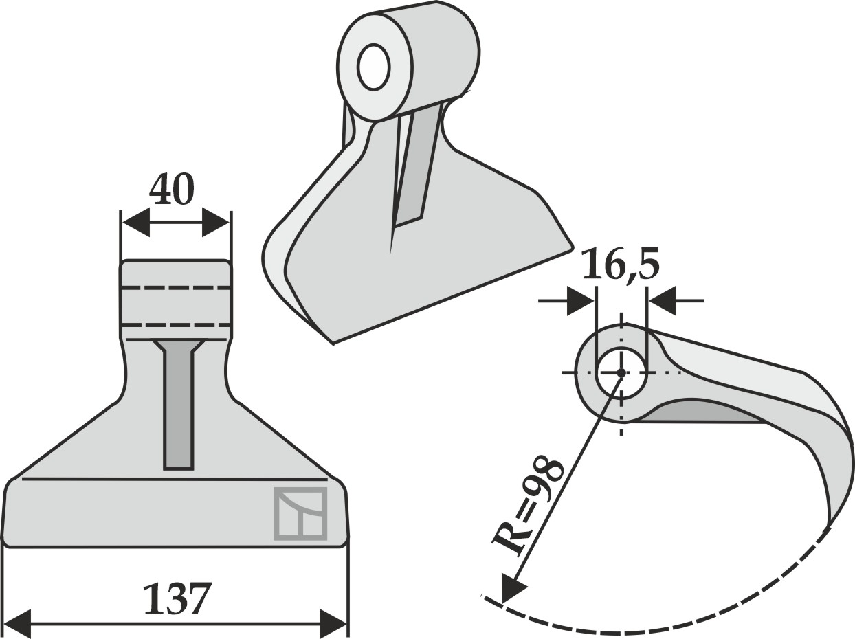 Pruning hammer 137x40mm geeignet für: Breviglieri / Breviagri Y-blades, straight blades, pruning hammers