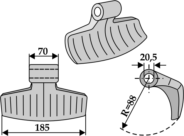 Pruning hammer 185x70mm geeignet für: Agricom Pruning hammers, pruning hammer PTA