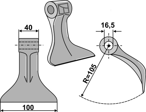 Pruning hammer 100x40mm geeignet für: SAMASZ Pruning hammers, pruning hammer PTA