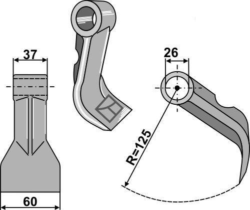 Pruning hammer 60x37mm geeignet für: Bomford Y-blades, pruning hammers