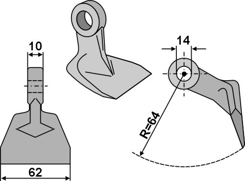 Pruning hammer 62x12mm geeignet für: Agricom Pruning hammers, pruning hammer PTA