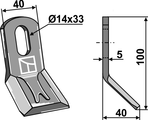 Y-blade 100x40mm geeignet für: Bomford Y-blades, pruning hammers