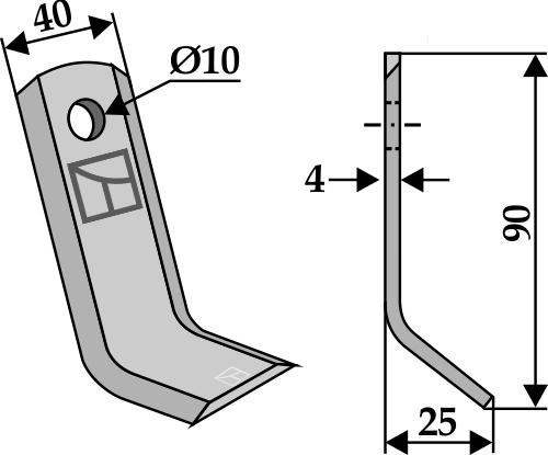 Y-blade 90x40mm geeignet für: Stella Y-blades