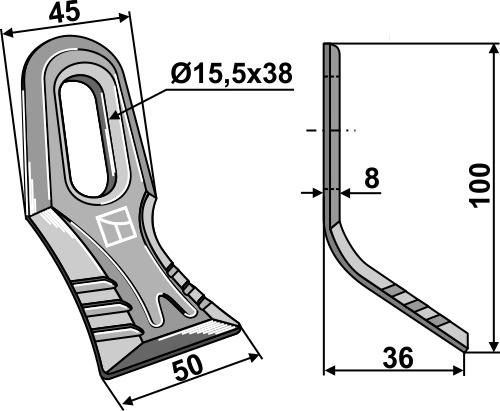 All-purpose Y-blade 100x45mm geeignet für: Bomford Y-blades, pruning hammers
