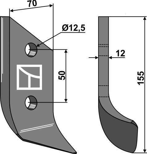 Trencher blade - right geeignet für: Dondi Trencher blade