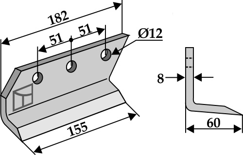 Trencher blade geeignet für: Dondi Trencher blade