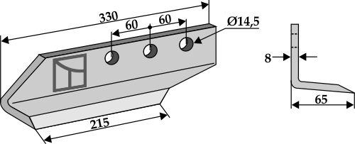 Trencher blade - left model geeignet für: Dondi Trencher blade