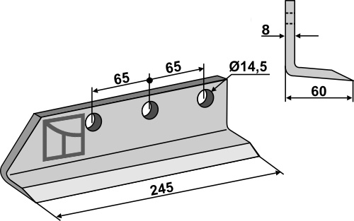 Trencher blade geeignet für: Dondi Trencher blade