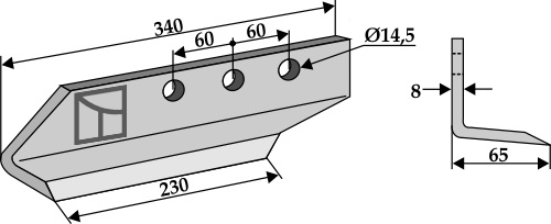 Trencher blade - left model geeignet für: Dondi Trencher blade