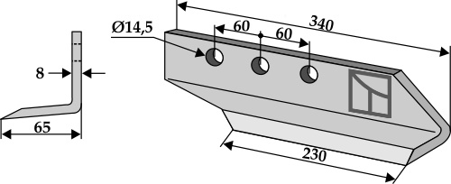 Trencher blade - right model geeignet für: Dondi Trencher blade