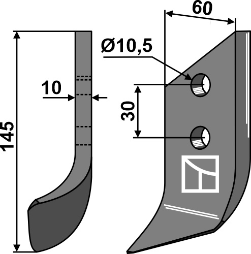 Trencher blade - left geeignet für: Dondi Trencher blade