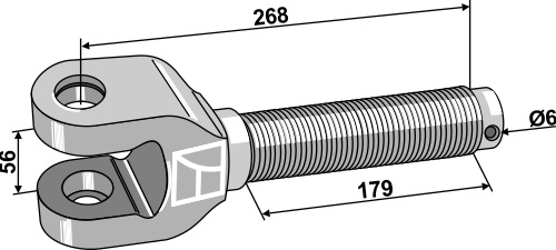Fork 1.3/4 geeignet für: Case Top-links Accessories